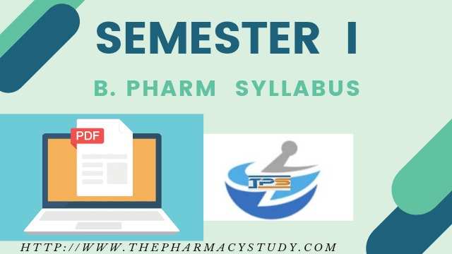 B Pharmacy 1st Semester New Syllabus Pdf Download - 2024